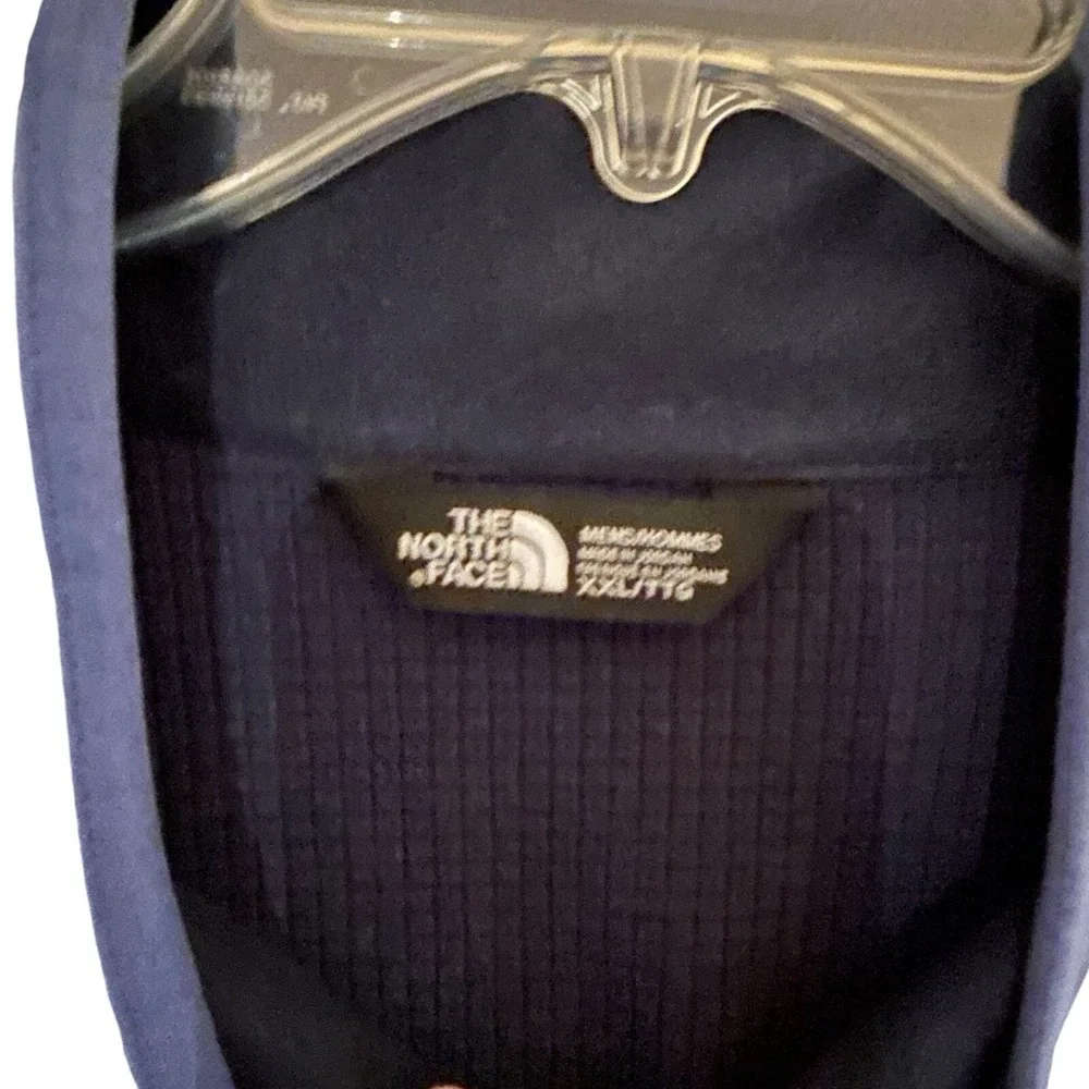 The North Face Jacket Men‎ XL Blue Polartec Thermal Waffle Full Zip